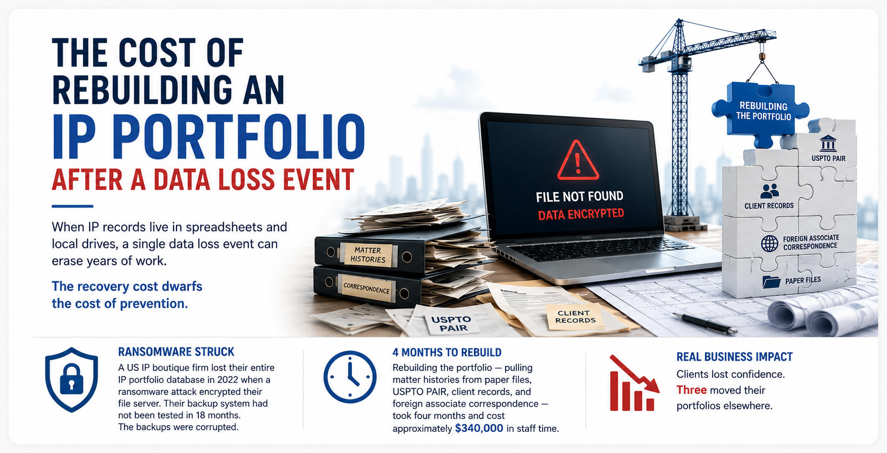 The Cost of Rebuilding an IP Portfolio After a Data Loss Event