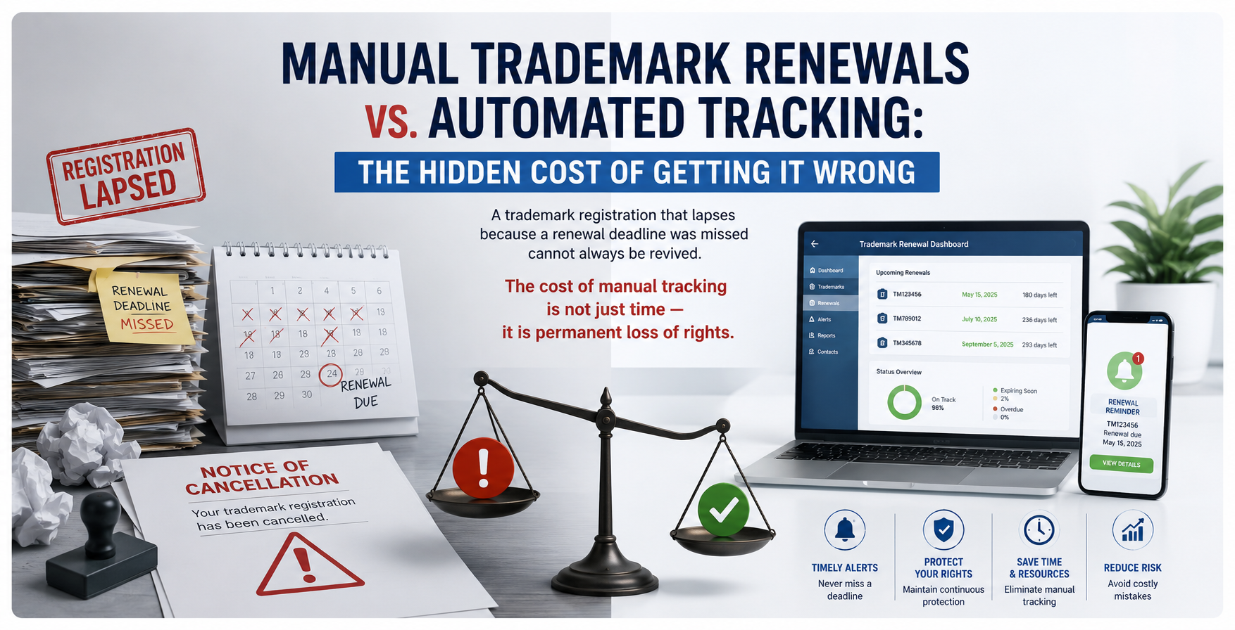 Manual Trademark Renewals vs. Automated Tracking: The Hidden Cost of Getting It Wrong